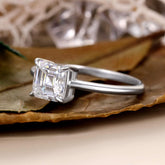 AGATHA Asscher Cut Moissanite Solitaire Engagement Ring